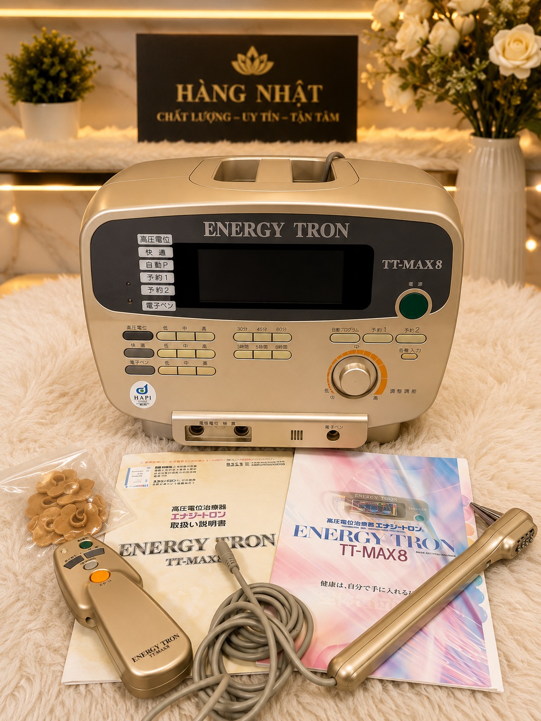 Máy xung điện trị liệu và chăm sóc sức khỏe chính hãng Energy Tron TT-MAX8 Máy xung điện trị liệu và chăm sóc sức khỏe chính hãng Energy Tron TT-MAX8