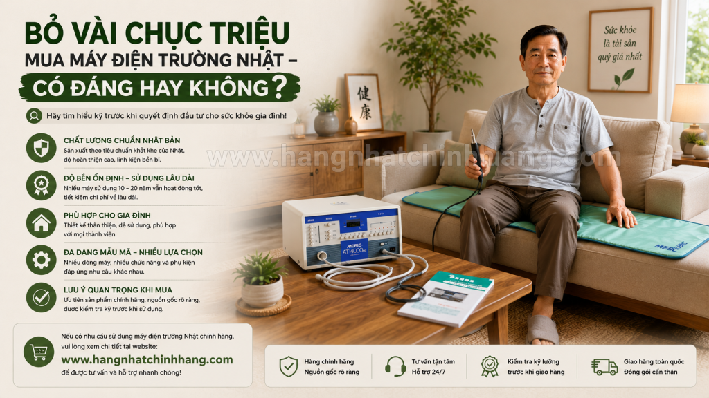 Bỏ vài chục triệu mua máy điện trường Nhật – Có đáng hay không?